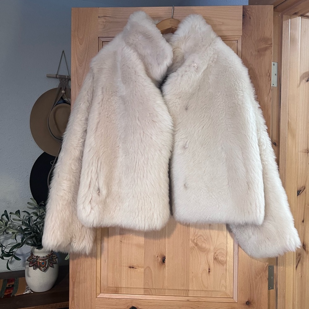 Chic Cream Kylie Overland Reversible Sheepskin Jacket